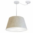 Ver imagem 1 de Lustre Pendente Cone Com Desvio Md-4279 Cupula Tec 21/30x40cm Rustico Bege