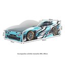 Ver imagem 2 de Cama Carro 100% Mdf Infantil Montessoriana com Colchão Incluso Multimóveis Mp4323 Azul Azul
