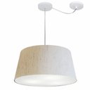 Ver imagem 1 de Lustre Pendente Cone Com Desvio Md-4282 Cupula 21/40x50cm Linho Bege