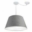 Ver imagem 1 de Lustre Pendente Cone Com Desvio Md-4283 Cupula 30/35x50cm Rustico Cinza
