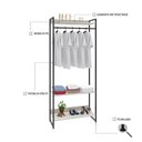 Ver imagem 4 de Estante Closet Arara c/03 Prateleiras Dynamica 80 cm Est.Preta