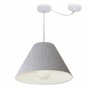 Ver imagem 1 de Lustre Pendente Cone Com Desvio Md-4272 Cupula Tec 25/15x40cm Rustico Cinza