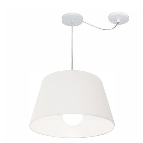 Lustre Pendente Cone Com Desvio Md-4273 Cupula Tec 21/30x40cm Branco