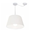 Ver imagem 1 de Lustre Pendente Cone Com Desvio Md-4273 Cupula Tec 21/30x40cm Branco