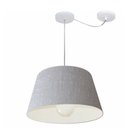Ver imagem 1 de Lustre Pendente Cone Com Desvio Md-4273 Cupula Tec 21/30x40cm Rustico Cinza