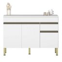 Ver mais imagens de Armário de Cozinha e Balcão com Tampo 120cm Lina K02 Supremo/Freijó - Mpozenato