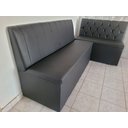 Ver imagem 3 de Poltrona 1,20 Cm Corvin Preto com Bau Costura em Listras