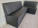 Ver imagem 3 de Poltrona 1,20 Cm Corvin Preto com Bau Costura em Listras