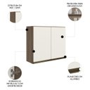 Ver imagem 2 de Armário de Cozinha Aéreo 80cm Maly N03 Carvalho/off White - Mpozenato