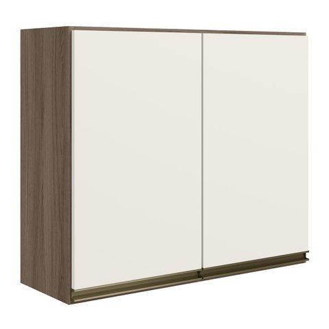 Armário de Cozinha Aéreo 80cm Maly N03 Carvalho/off White - Mpozenato