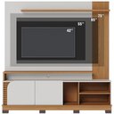 Ver imagem 2 de Estante Painel para Tv 75 Pol 182cm Mayer C04 Off White Matte Freijó