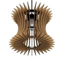 Ver imagem 2 de Luminária Teto tipo Pendente CURVA MDF - Completa