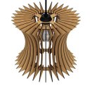 Ver imagem 3 de Luminária Teto tipo Pendente CURVA MDF - Completa