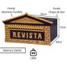 Caixa de Correio para Cartas Veneza Ouro Detras 30x29x13cm - 2