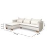 Sofá Modular 3 Lugares com Chaise e Pé Bolinha Sôma CabeCasa MadeiraOriginals - 5