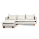 Ver imagem 3 de Sofá Modular 3 Lugares com Chaise e Pé Bolinha Sôma CabeCasa MadeiraOriginals