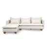 Sofá Modular 3 Lugares com Chaise e Pé Bolinha Sôma CabeCasa MadeiraOriginals - 3