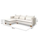 Ver imagem 5 de Sofá Modular 3 Lugares com Chaise e Pé Bolinha Sôma CabeCasa MadeiraOriginals