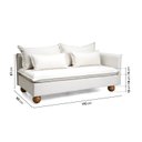 Ver imagem 6 de Sofá Modular 3 Lugares com Chaise e Pé Bolinha Sôma CabeCasa MadeiraOriginals