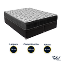 Ver imagem 3 de Cama Box Baú Bipartido Casal Preto e Colchão Iso 100 D33 Ortobom