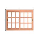 Ver imagem 3 de Janela de Correr Quadriculada JE221 Esel 120x200x12cm Marrom