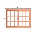 Ver imagem 3 de Janela de Correr Quadriculada JE221 Esel 120x200x12cm Marrom