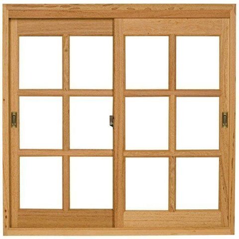 Janela de Correr Quadriculada JE221 Esel 120x200x12cm Marrom