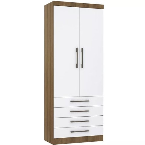 Guarda-roupa Modulado 90cm 2 Portas 4 Gavetas Paris Luciane