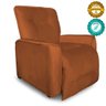 Poltrona Reclinável Do Papai Luka Suede Veludo Terracota Cor Laranja - 1