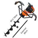 Ver imagem 1 de Perfurador de Solo Vulcan VPS520 Broca 80x10cm + Extensor 80cm Para Construções de Cercas e