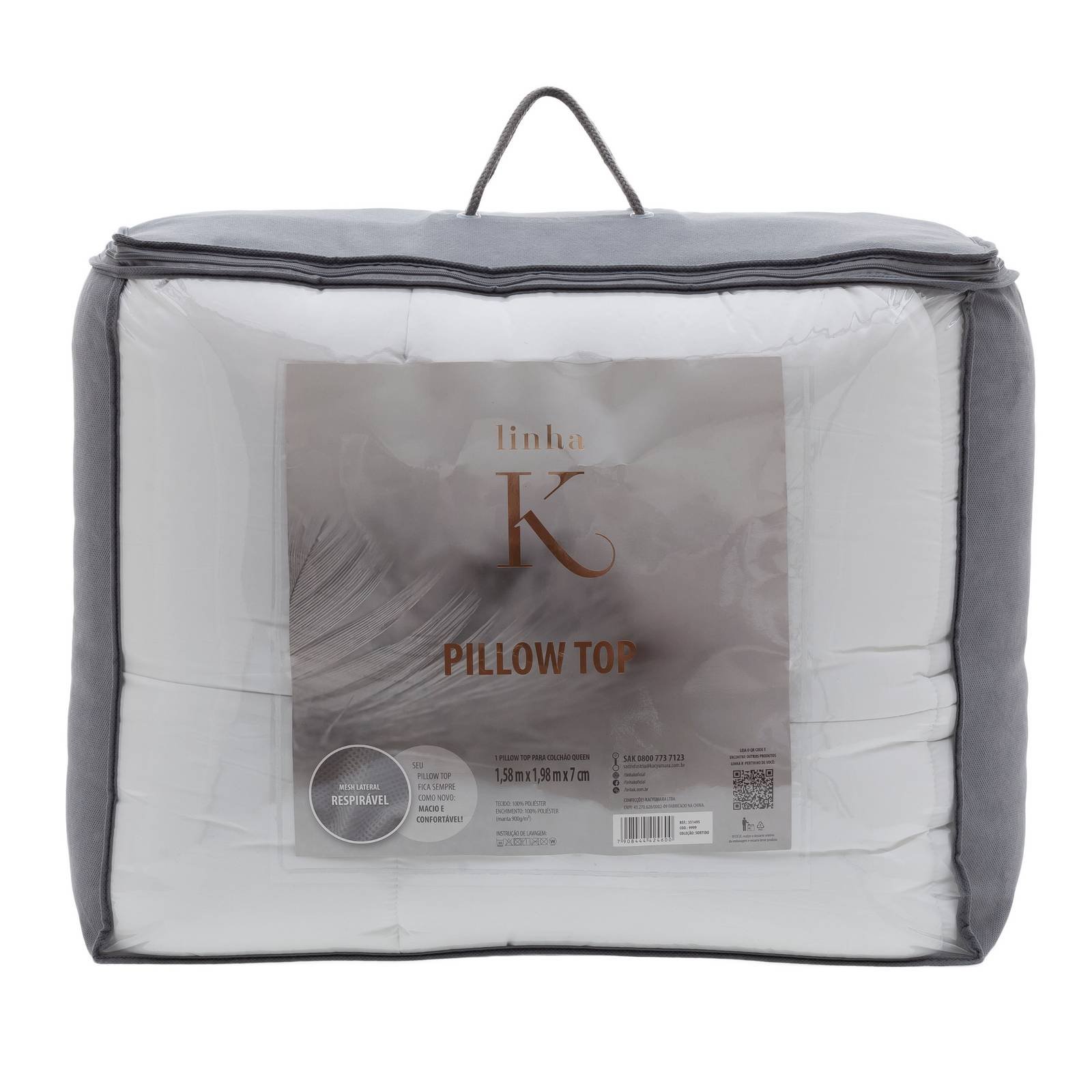 Pillow Top Linha K Queen Branco Kacyumara - 2