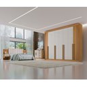 Ver imagem 1 de Guarda Roupa Casal Grande 8 Gavetas - Daymont-cinamomo/off White - Móveis D'doro