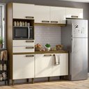 Ver imagem 1 de Cozinha Compacta Layla 7 Portas 2 Gavetas Nature-Off White Casa 812