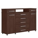 Ver mais imagens de Guarda Roupa Casal Ecom 2 com Multiuso Golden com Cômoda London Café - Demóbile