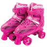 Patins Roller Rosa Ajustável 4 Rodas tam 30/33 - Fênix - 1