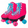 Patins Clássico Fabuloso 4 Rodas Rosa 33-34 Fun - 1