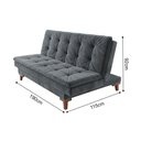 Ver imagem 3 de Sofá-Cama Bangkok 1.90m Retrátil e Reclinável para Quarto e Sala Cinza