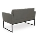 Ver imagem 5 de Kit 1 Sofá Namoradeira e 1 Poltrona Elisa Suede Base Metálica Industrial Preto - D'Rossi Cor