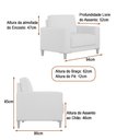 Ver imagem 6 de Poltrona Decorativa 94cm Chili Linho Off White - Sallar Home