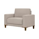 Ver imagem 5 de Poltrona Decorativa 94cm Chili Linho Off White - Sallar Home