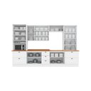 Ver imagem 4 de Cozinha 8 Peças (2 Armários + 2 Paneleiros + 2 Balcões + 2 Complementos ) C5p65 Branco