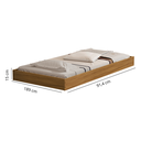 Ver imagem 3 de Cama Solteiro com Auxiliar Isa Nature de Mdf com Gavetas Nichos e Baú + 2 Colchões D20