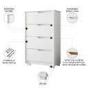 Ver imagem 3 de Cômoda para Quarto 4 Gavetas 70cm Sole Flex Branco/freijó - Albatroz
