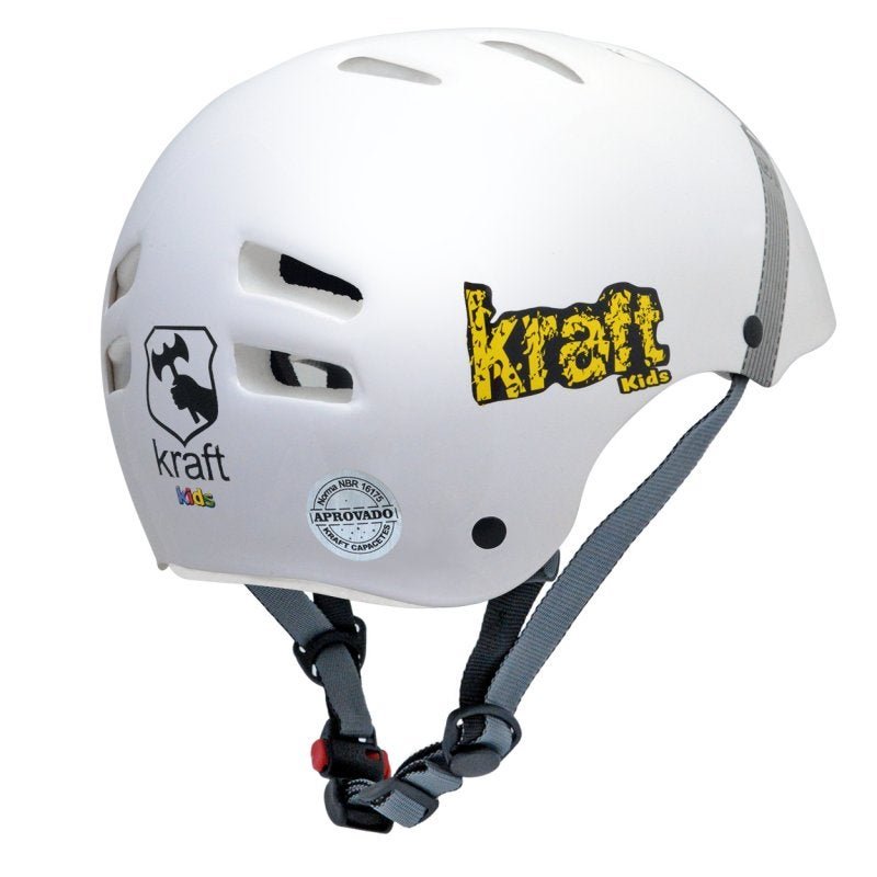 Capacete Infantilkraft Bike Aviador Branco Skate Nbr16175 - 3