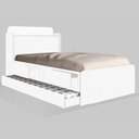 Ver imagem 2 de Cama Tamires Solteiro 0,88cm com Auxiliar Branco - Cambel