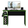 Mesa Gamer com Suporte de Fone Zalie Preto Verde - 2