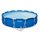 Ver imagem 2 de Piscina Estrutural 6.503 Litros Armação + Capa + Filtro - Intex - 110
