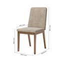 Ver imagem 4 de Conjunto Sala de Jantar Mesa Lisa 120cm Tampo MDF Vidro Canto Arredondado 4 Cadeiras Pietra