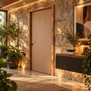 Ver imagem 1 de Folha de Porta de Madeira Angelim 210x72cm Uniportas Marrom