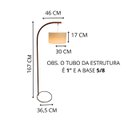 Ver imagem 3 de Luminária de Chão Lisboa Abajur de Piso Moderno Cúpula Linho Palha Base Circular Sala Quarto Luxo:co